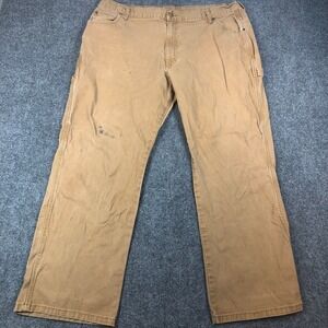 Genuine Dickies Men Carpenter Pant 40x30 Brown Duck Canvas Utility Work Trousers